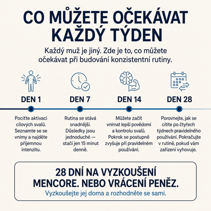 MenCore - Pomůcka pro muže pro zvýšení výkonu a kontrolu